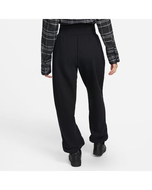 Nike Black Sportswear Phoenix Fleece High-Waisted Oversized Sweatpants