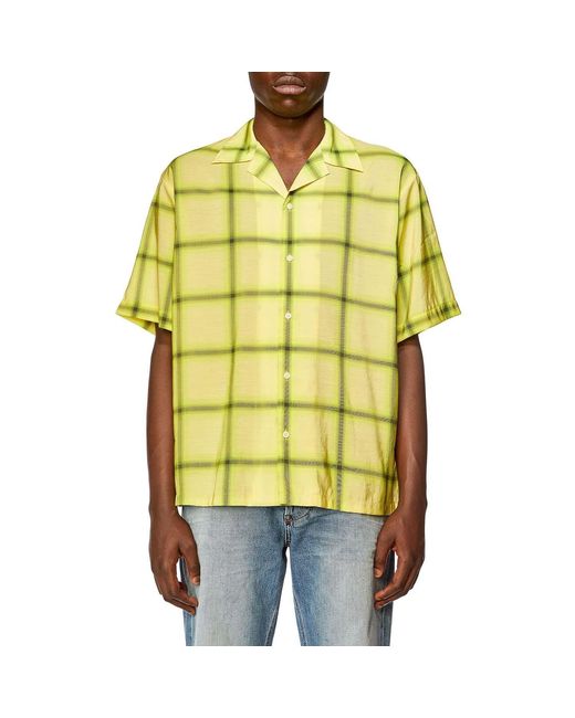 DIESEL Yellow Nabil Check Shirt for men