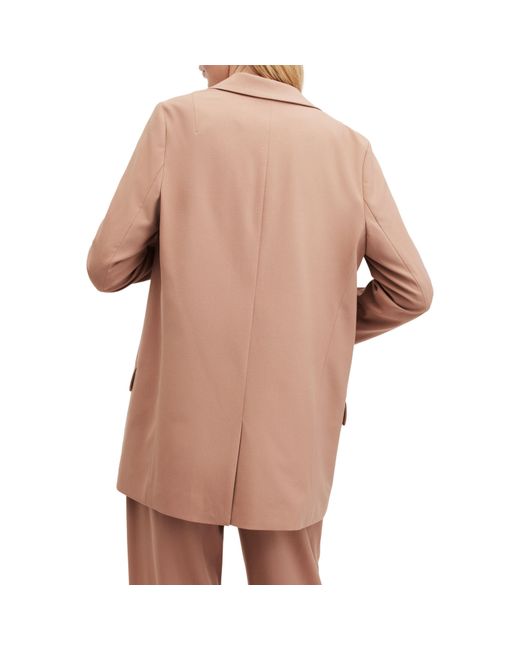 AllSaints Brown Aleida Tri-Fold Tailored Blazer