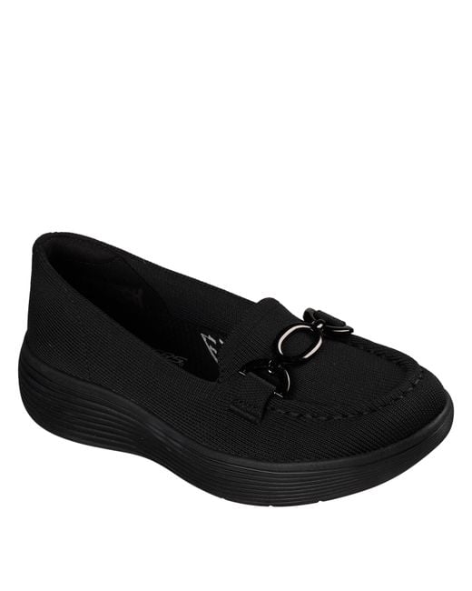 Skechers Black Slip On Trainers