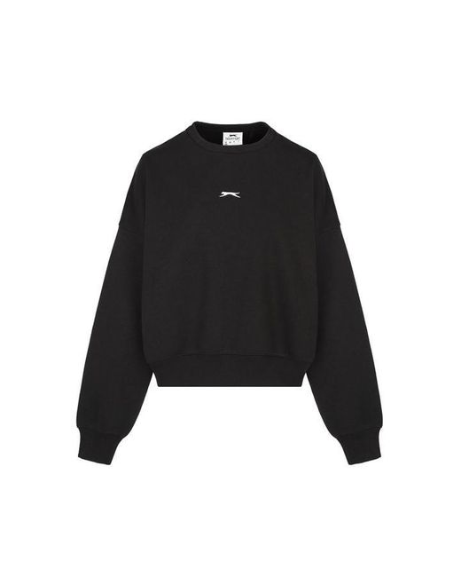 Slazenger 1881 Black Crew Jumper Ld51