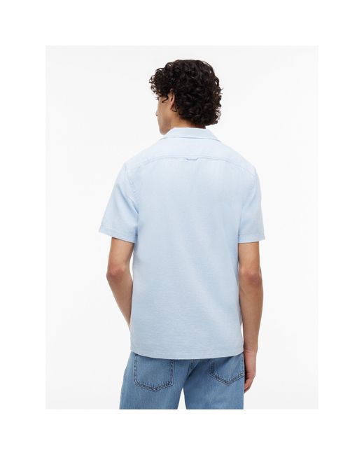 Tommy Hilfiger Blue Short Sleeve Plain Shirt for men
