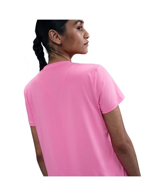 Nike Pink Dri-Fit One Standard Fit Short-Sleeve Top