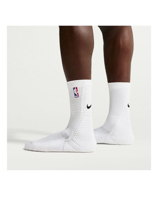 Nike White Nba Crew Socks for men