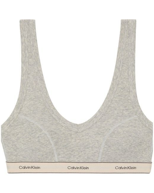 Calvin Klein Gray Heritage Scoop Non Wired Bralette