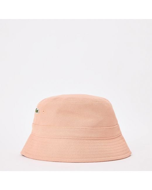 Lacoste Pink Lightweight Bucket Hat for men