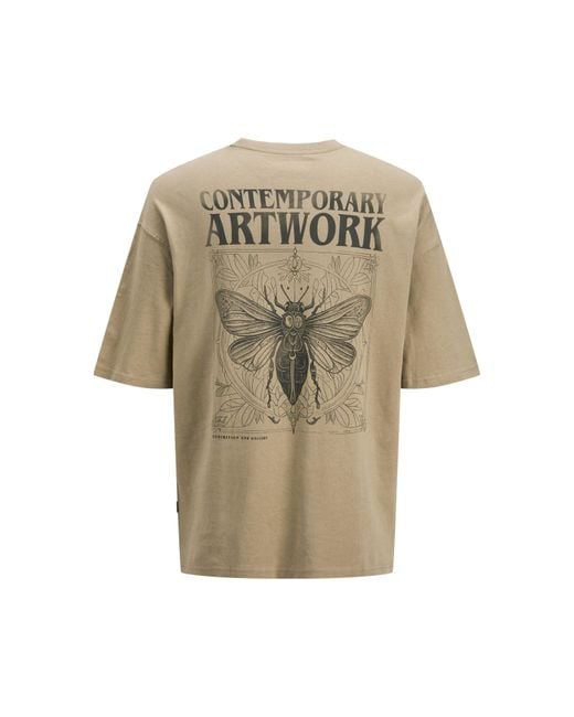 Jack & Jones Natural Regular Fit Graphic T-Shirt for men