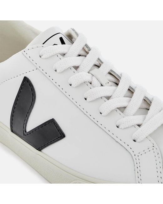 Veja White Esplar Leather Court Trainers