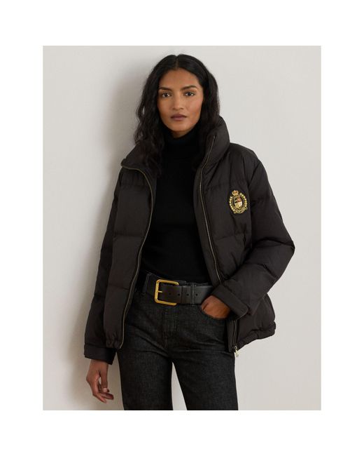 Ralph Lauren Gray Quilted Short Puffer Jacket