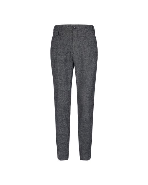 Calvin Klein Gray Tapered Fit Check Trousers for men