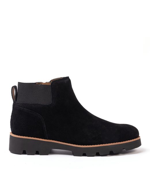 Golddigga Black Suede Flat Boot