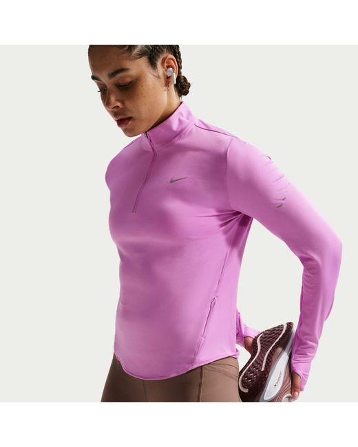 Nike Purple Swift 1/4-Zip Running Top