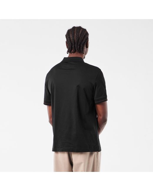 Pal Zileri Black Cotton Long Sleeve Polo Shirt for men
