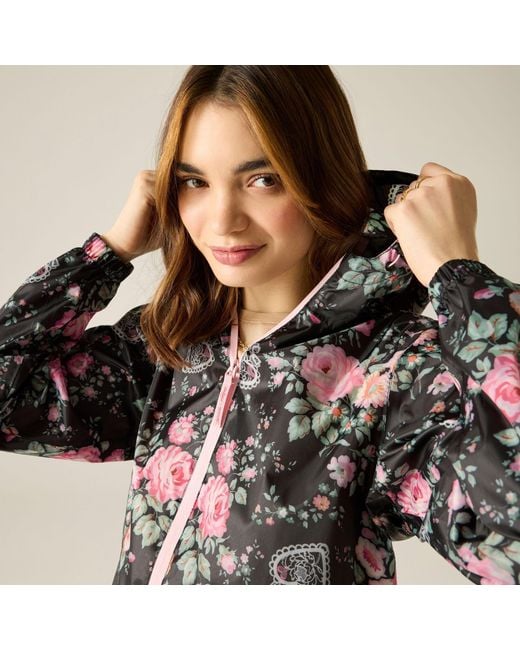 Regatta Black Cath Kidston Waterproof Pack It Jacket