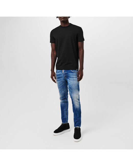 DSquared² Black Dsq Heritage Slim Fit T-Shirt for men