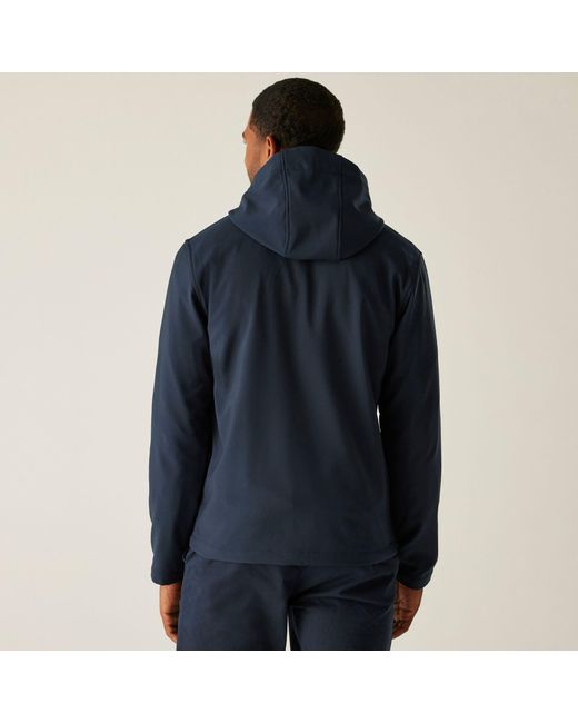 Regatta Blue Navigate 2 Layer Hooded Softshell Jacket for men