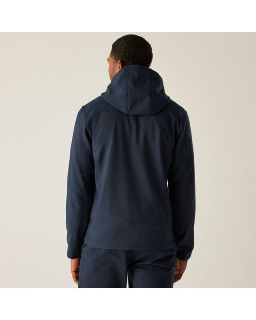 Regatta Blue Navigate 2 Layer Hooded Softshell Jacket for men
