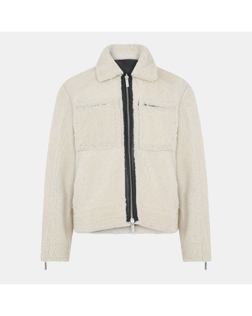 Represent Black Shearling Tailored Jacket for men