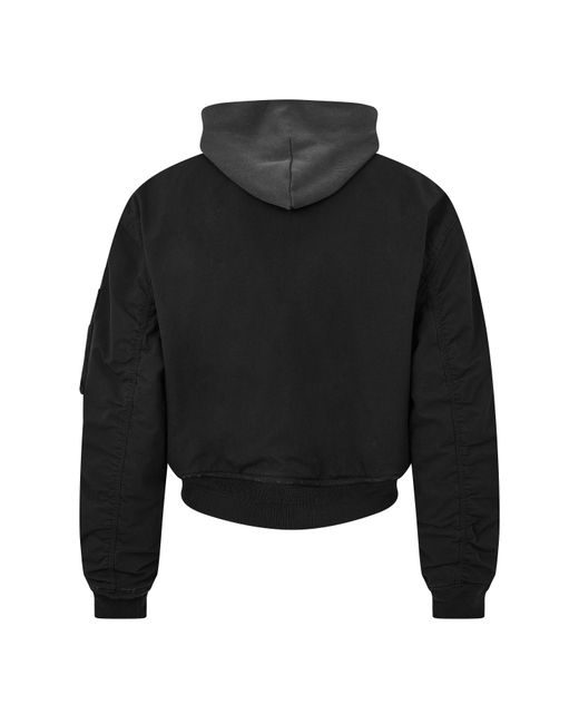 Balenciaga Black Bal Hooded Bmbr Sn63 for men