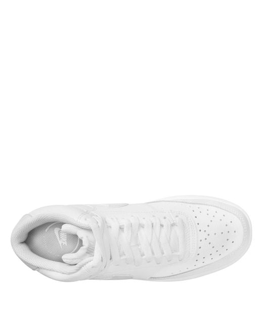 Nike White Court Vision Mid Hi Tops