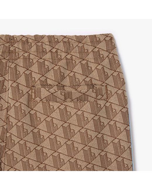 Lacoste Brown Paris Monogram Sweatpants for men