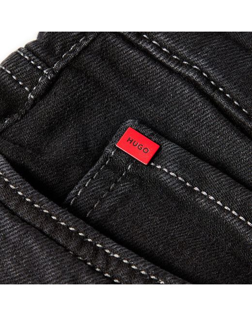 HUGO Black Denim Shorts for men