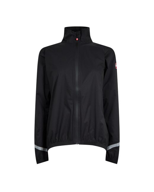 Castelli Black Windproof Water-Resistant Reflective Performance Cycling Jacket