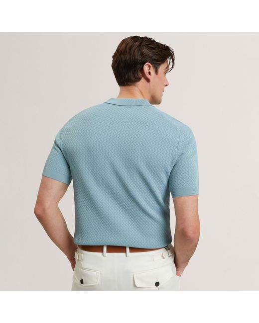Ted Baker Blue Short Sleeve Polo Shirt for men
