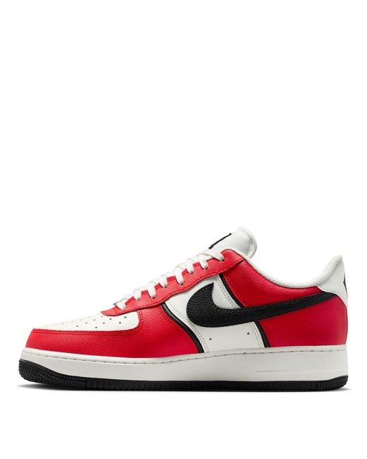 Nike Red Air Force 1 07 Shoes for men