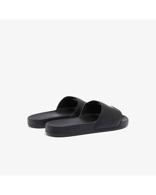 Lacoste Black Serve Pool Slides for men