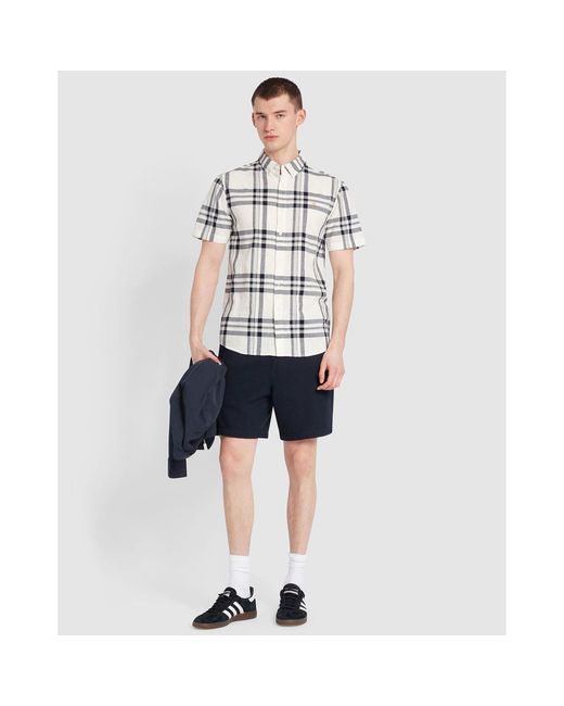 Farah Gray Kele Bold Check Shirt for men