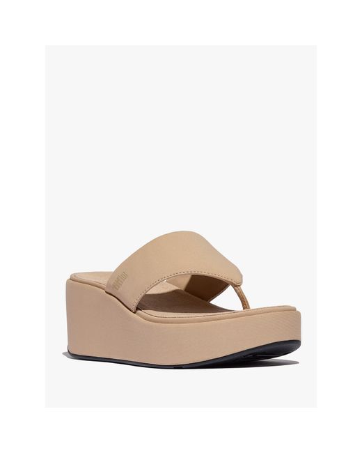 Fitflop White Platforms Wedge Sandals