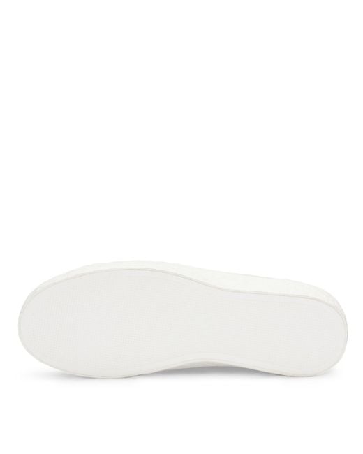 Boss White Aiden Tennis Shoes, Iconic Logo