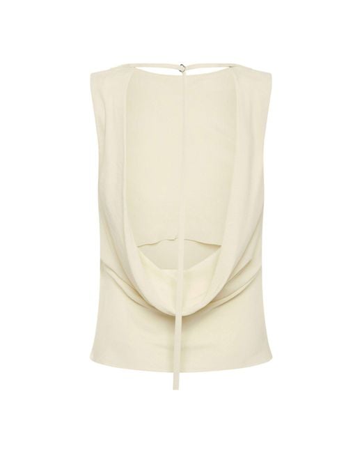 St. Agni Natural Draped Cowl Vest