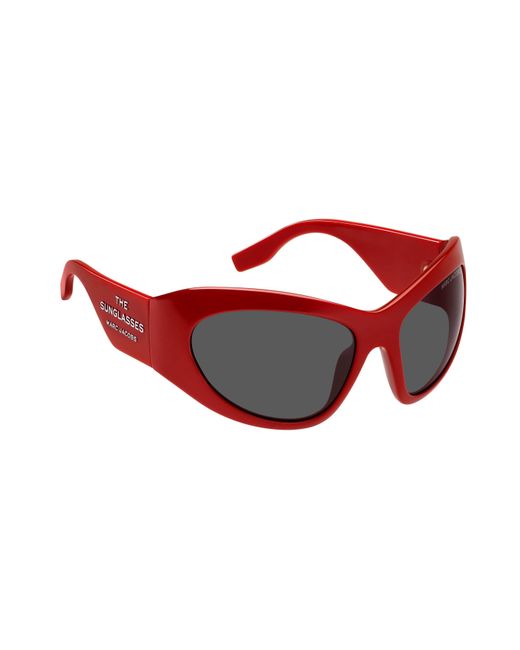 Marc Jacobs Red Rectangular Round Sunglasses