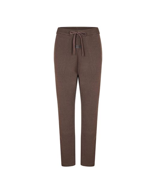 Fear Of God Brown Lounge Pants Open Hem Fleece Jogging Bottoms