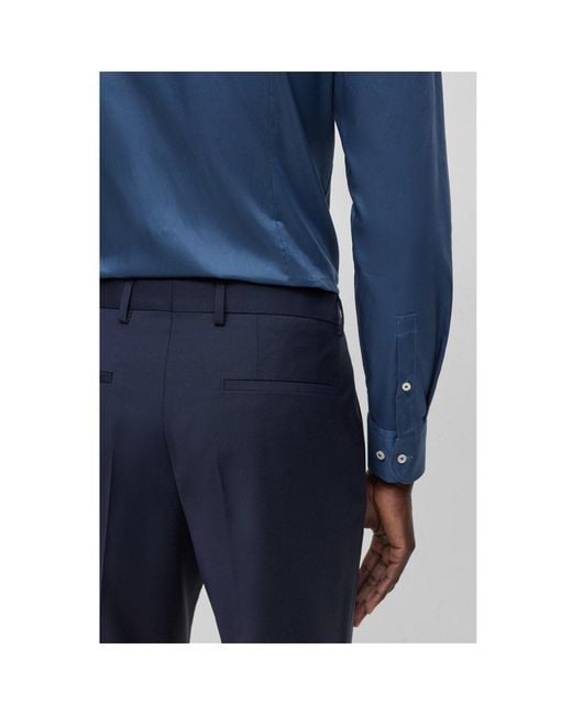 Boss Blue H Leon Straight Leg Trousers for men