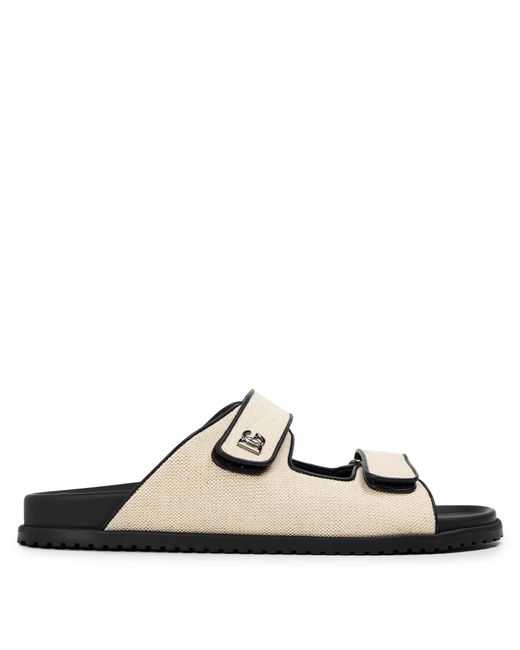 Dolce & Gabbana Natural Canvas Slip-On Flat Sandals for men