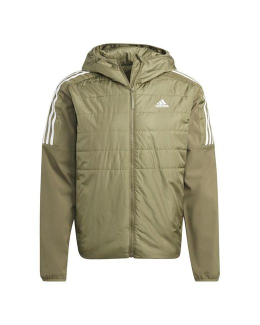 Adidas Green Essentials Insulated Hooded Hybrid Jacket for men