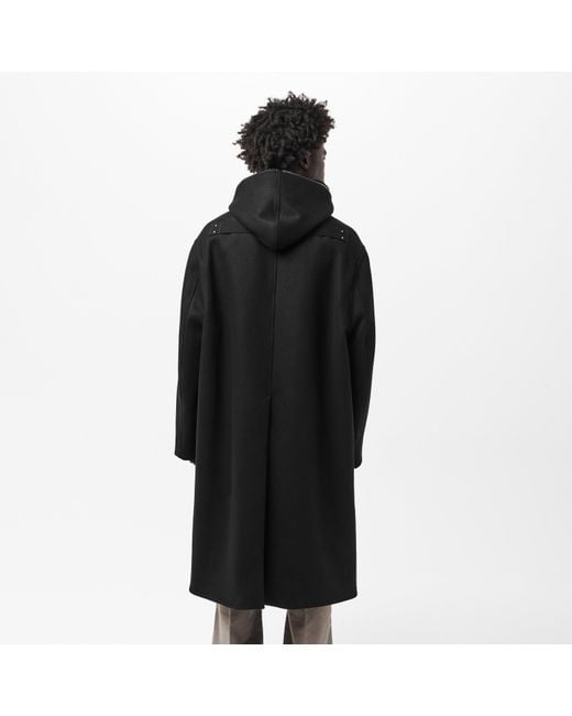 Rick Owens Black Mac Overcoat for men