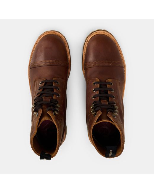GRENSON Brown Radley Hiker Rugged Boots for men