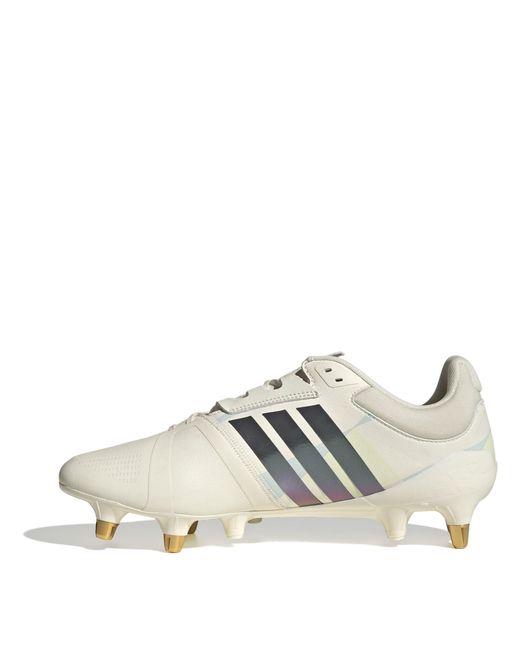 Adidas White Rs15 Avaglide Soft Ground Rugby Boots