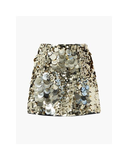 French Connection Metallic Elodie Sequin Mini Skirt