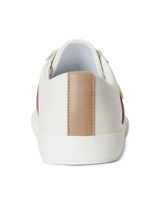 Ralph Lauren White Janson Leather Court Trainers