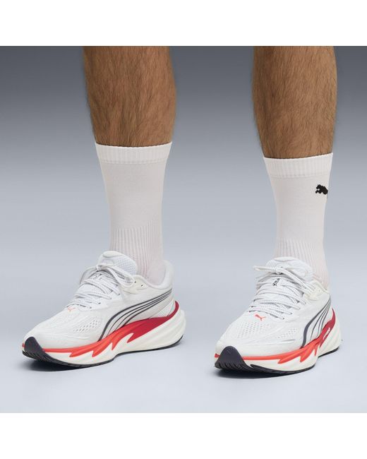 PUMA White Velocity Nitro 5 Road Running Shoes for men