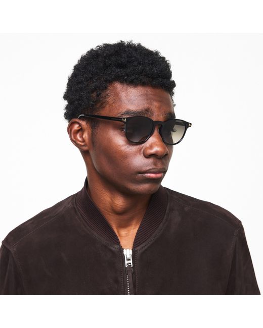 Tom Ford Gray Holt Round Sunglasses for men
