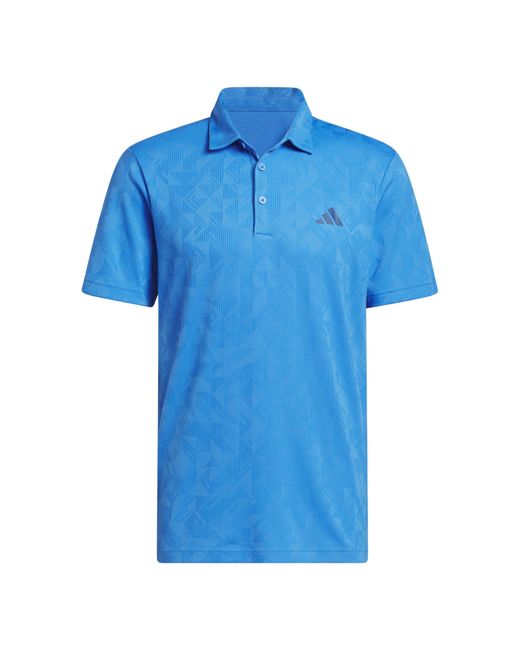 Adidas Blue Short Sleeve Performance Polo Shirt for men