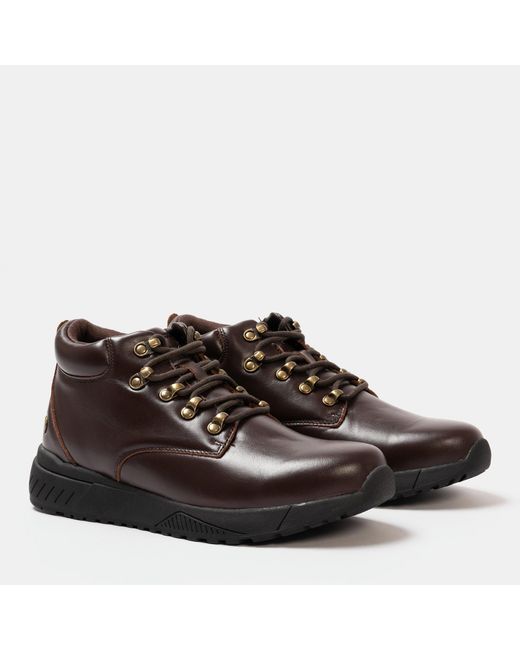 Donnay Brown Leather Casual Chukka Boots for men
