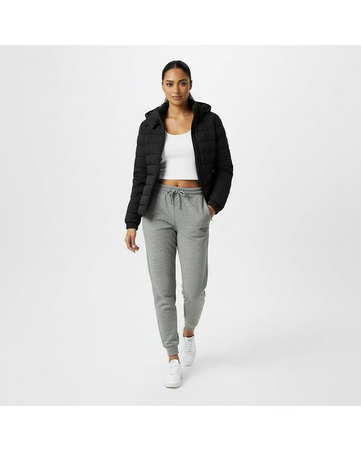Jack Wills Black Luna Hooded Puffer Jacket