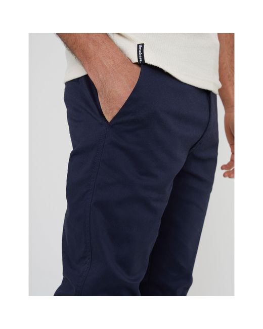 Threadbare Blue Slim Fit Trousers for men
